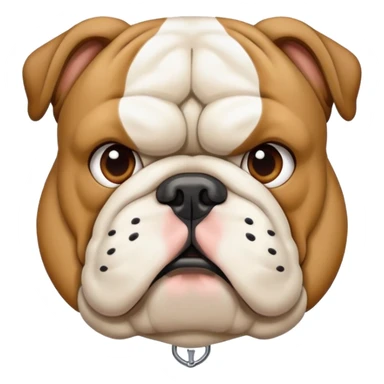 bulldog with a security badge sticker