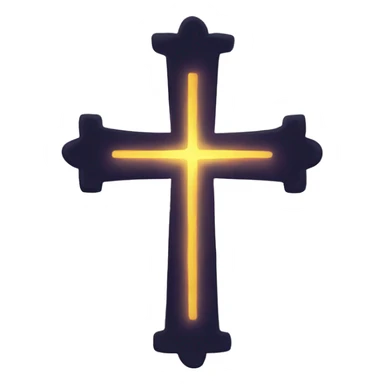 cross glowing sticker