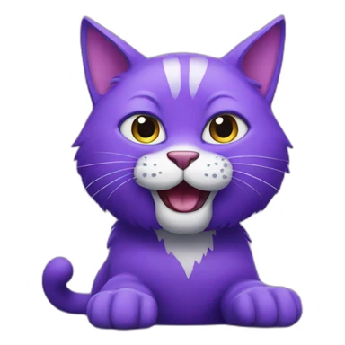 Purple giant cat sticker