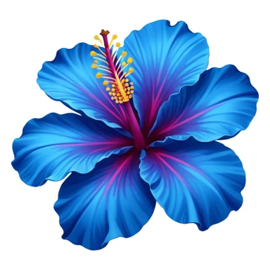 blue hibiscu sticker