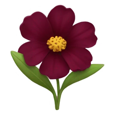 Burgundy flower sticker