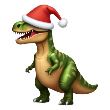 Lachender T-Rex mit Hawaiihemd und Weihnachtsmann Mütze sticker