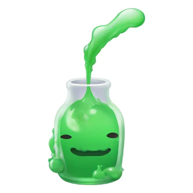 A cat vomiting green luquid sticker