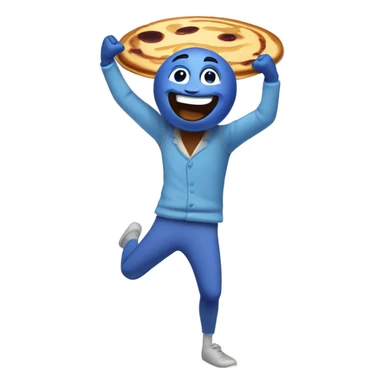 Dancing blueberry pancake sticker