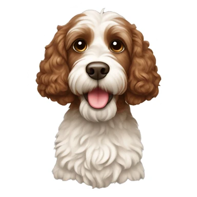 Brown cockapoo  sticker
