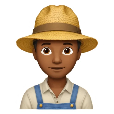 A black guy working at a farm sticker