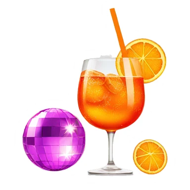 Aperol spritz with disco ball sticker