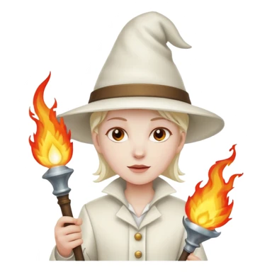 A kkk member with a torch and pointy hat sticker