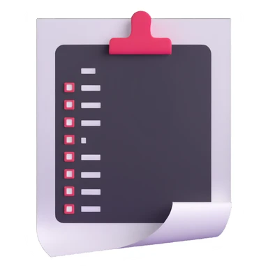 long curling to-do list paper looping up and down like a snake with tiny checkboxes fading into distance sticker