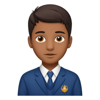 Indian male high school student brown skin dark hair sticker