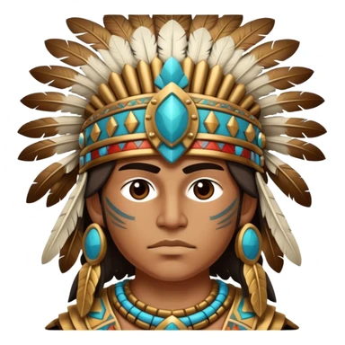 Toltec warrior with headdress sticker