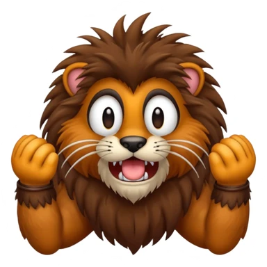 A crazy animal with hairy arms sticker
