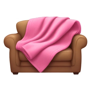 Pink blanket on a sofa sticker