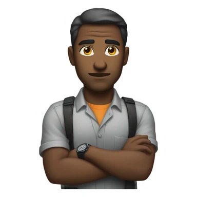 man looking at his watch sticker