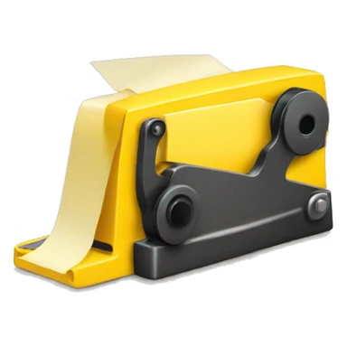 a yellow tape dispenser  sticker