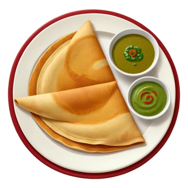 South Indian dosa with chutney emoji sticker