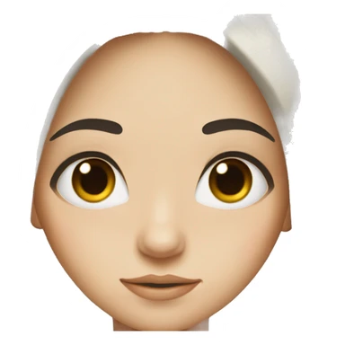 Girl with black hair and hazel eyes  sticker