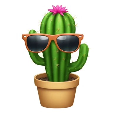 Cactus with sunglasses sticker