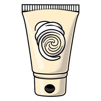 crumpled empty hand cream tube, flattened and wrinkled, cap on, no cream left sticker