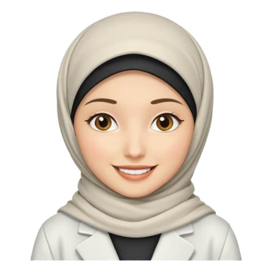 Hijab white coat sticker