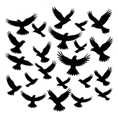 birds flying sticker