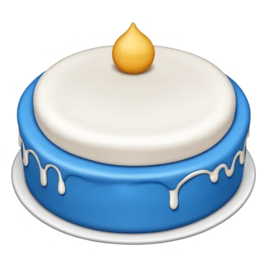 Emoji de bolo de menino azul com branco sticker