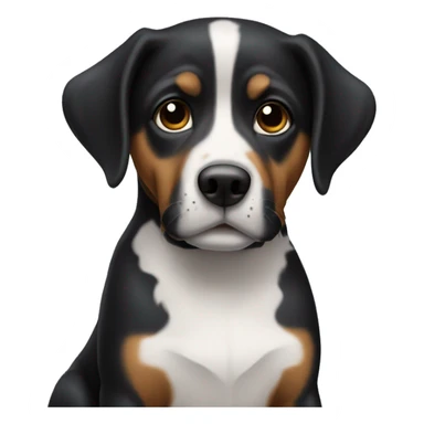 Cachorro todo preto sticker