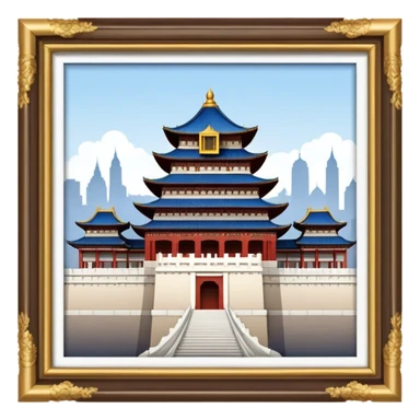 Cinematic Realistic Imperial City of Hu·∫ø Landmark Emoji, showcasing historic palaces and temples rendered with intricate textures and regal, soft lighting. sticker