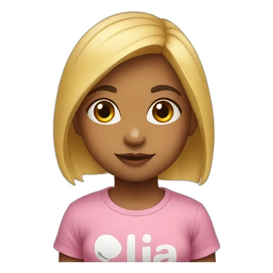 A cute little girl with a t-shirt says Lia sticker