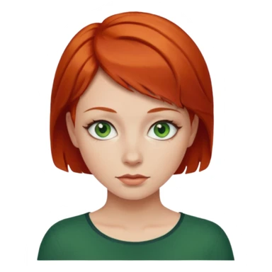 women with very short red hair sticker