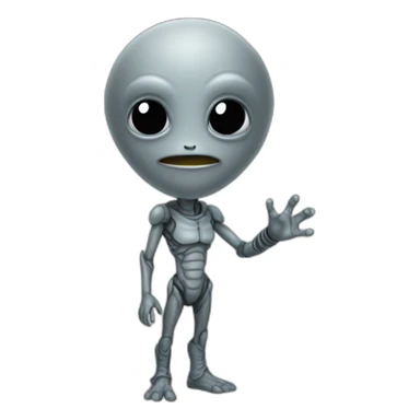 alien gris qui fais le signe de jul sticker