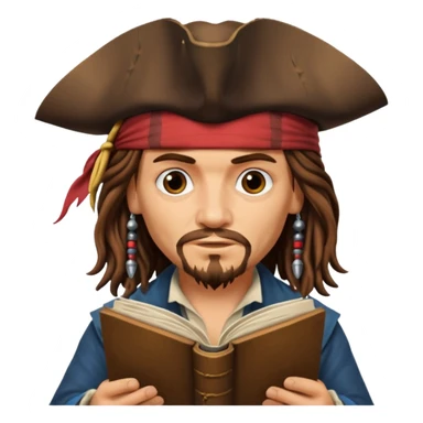 jack sparrow reading sticker