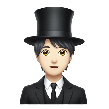 Hyunjin Skz wearing top hat sticker