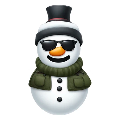 snowman light bulb nose with sunglasses and vest sticker