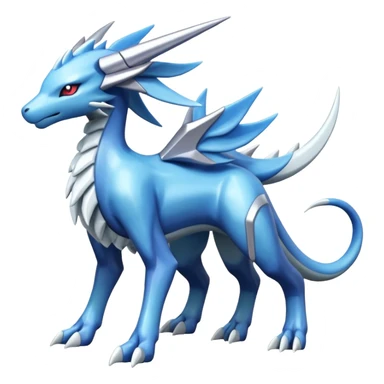 Samurott-Suicune-Dialga-Fakémon-hybrid-creature (full body)  sticker