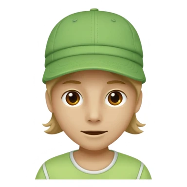 green tennis hat sticker