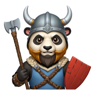 Panda Bear viking sticker