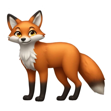 Fox, curvy, female, anthro, furry sticker