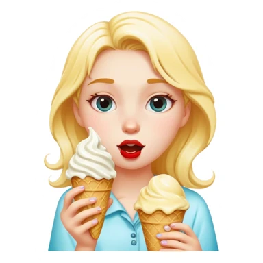 a girl called rainy who likes to eat gelato sticker