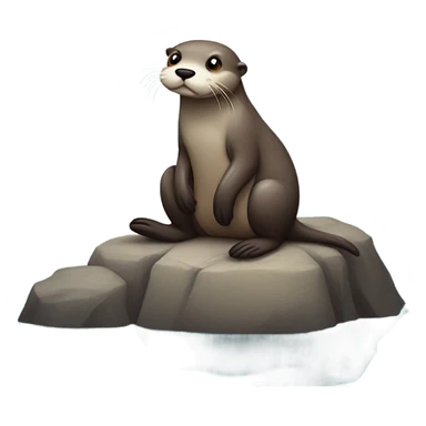 sad otter sticker