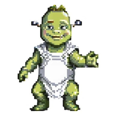 baby Shrek doing a silly dance sticker
