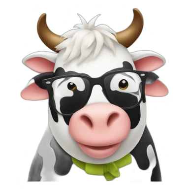 Pinguin dressed as a cow sticker