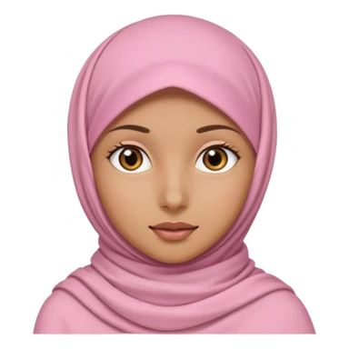 بنت ذات بشره حنطيه محجبه لابسه وردي فاتح sticker