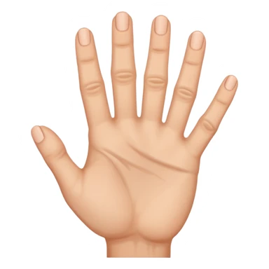 hand from the top with five fingers, make man hand sticker