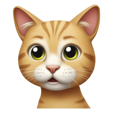 a confused cat sticker