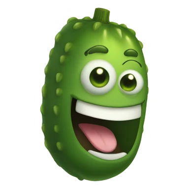 smiling pickle  sticker
