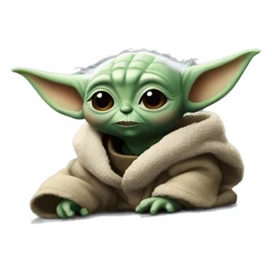 
baby yoda on top of a car sticker