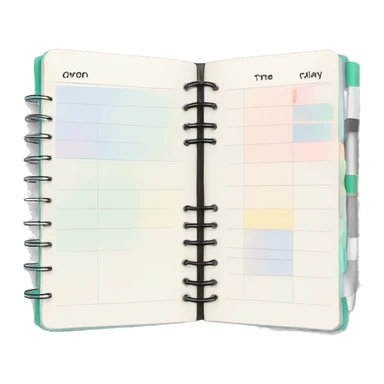 Light color planner with notes  sticker