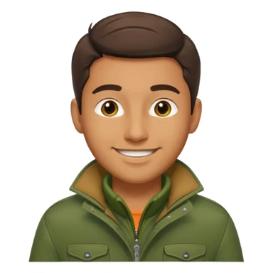 man hunter, smiling, minimal background sticker
