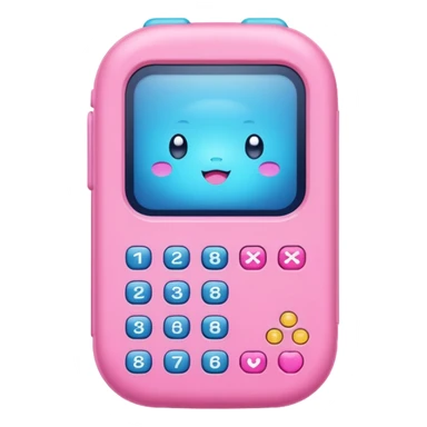 Tamagotchi ios app skeuomorphic, pink sticker